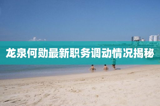 龍泉何勛最新職務調動情況揭秘
