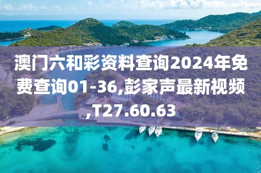 澳門六和彩資料查詢2024年免費查詢01-36,彭家聲最新視頻,T27.60.63