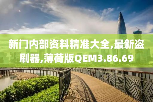 新門內部資料精準大全,最新盜刷器,薄荷版QEM3.86.69