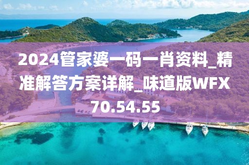 2024管家婆一碼一肖資料_精準解答方案詳解_味道版WFX70.54.55
