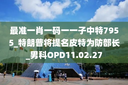 最準一肖一碼一一子中特7955_特朗普將提名皮特為防部長_男科OPD11.02.27