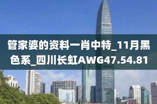 管家婆的資料一肖中特_11月黑色系_四川長虹AWG47.54.81