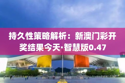 持久性策略解析：新澳門彩開獎結果今天·智慧版0.47