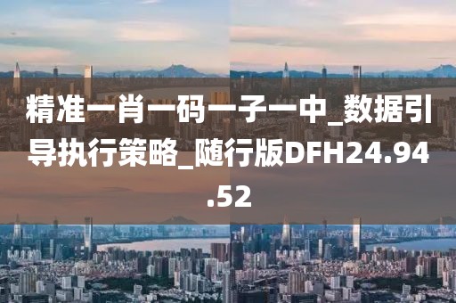 精準一肖一碼一子一中_數據引導執行策略_隨行版DFH24.94.52