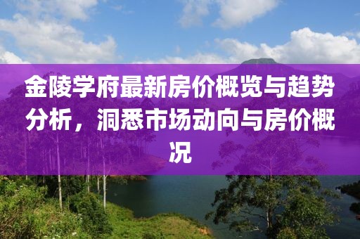 金陵學府最新房價概覽與趨勢分析，洞悉市場動向與房價概況