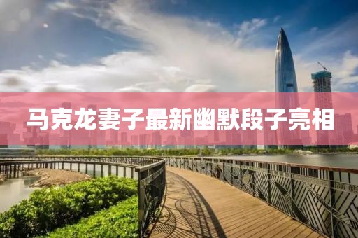 馬克龍妻子最新幽默段子亮相