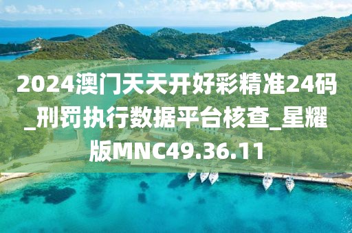 2024澳門天天開好彩精準24碼_刑罰執行數據平臺核查_星耀版MNC49.36.11