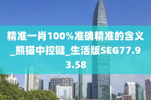 精準一肖100%準確精準的含義_熊貓中控鍵_生活版SEG77.93.58