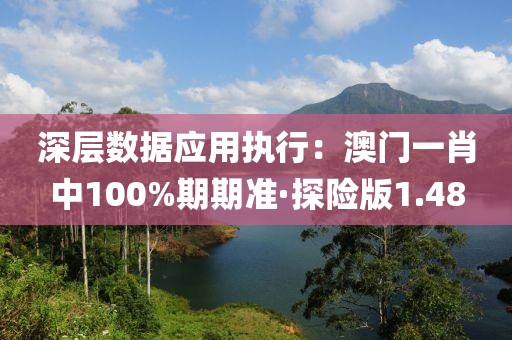 深層數據應用執行：澳門一肖中100%期期準·探險版1.48