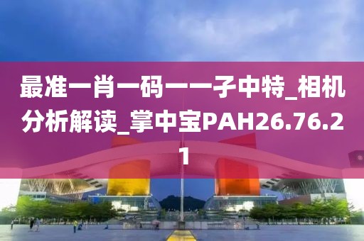 最準一肖一碼一一孑中特_相機分析解讀_掌中寶PAH26.76.21