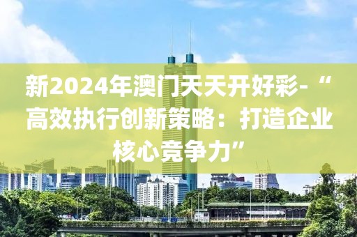 新2024年澳門天天開好彩-“高效執行創新策略：打造企業核心競爭力”