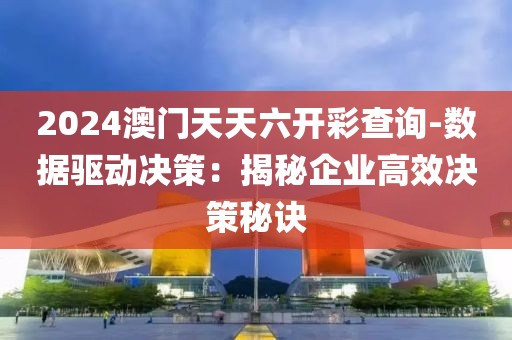 2024澳門天天六開彩查詢-數據驅動決策：揭秘企業高效決策秘訣