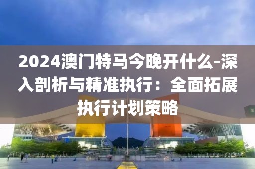 2024澳門特馬今晚開什么-深入剖析與精準執行：全面拓展執行計劃策略