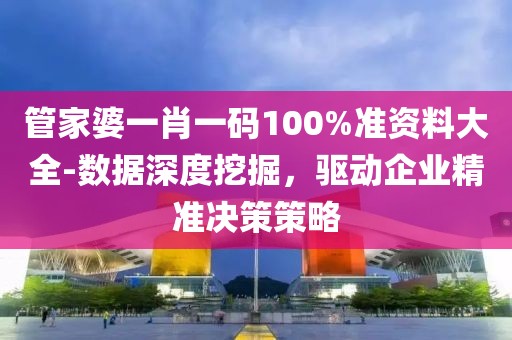 管家婆一肖一碼100%準資料大全-數據深度挖掘，驅動企業精準決策策略