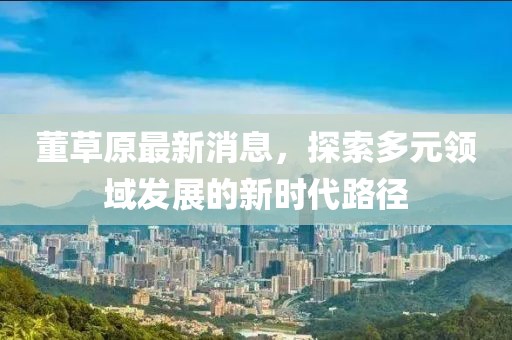 董草原最新消息，探索多元領域發展的新時代路徑