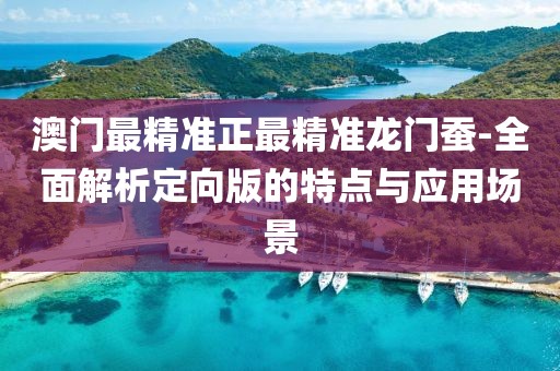 澳門最精準正最精準龍門蠶-全面解析定向版的特點與應用場景