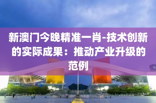 新澳門今晚精準一肖-技術創新的實際成果：推動產業升級的范例