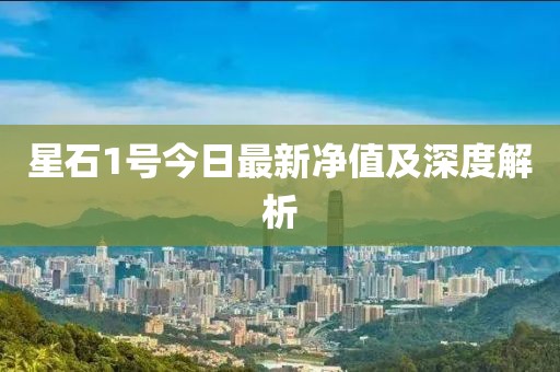 星石1號今日最新凈值及深度解析
