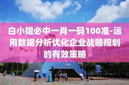 白小姐必中一肖一碼100準-運用數據分析優化企業戰略規劃的有效策略