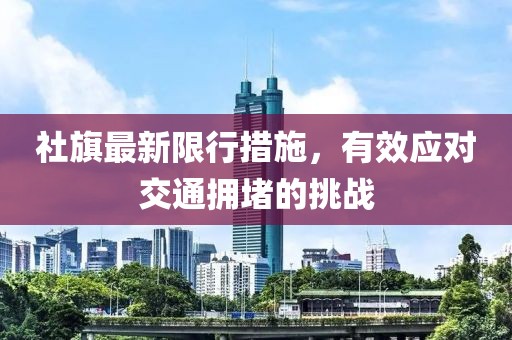 社旗最新限行措施，有效應對交通擁堵的挑戰