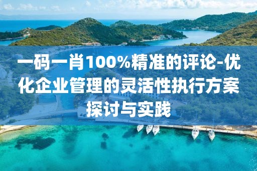 一碼一肖100%精準的評論-優化企業管理的靈活性執行方案探討與實踐