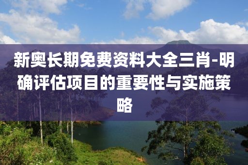 新奧長期免費資料大全三肖-明確評估項目的重要性與實施策略