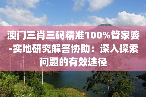 澳門三肖三碼精準100%管家婆-實地研究解答協助：深入探索問題的有效途徑