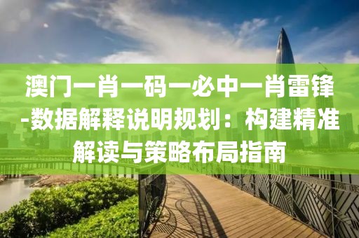 澳門一肖一碼一必中一肖雷鋒-數據解釋說明規劃：構建精準解讀與策略布局指南