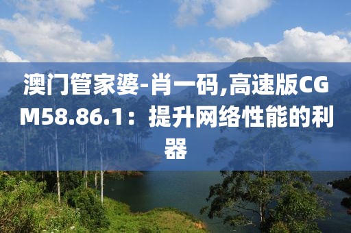 澳門管家婆-肖一碼,高速版CGM58.86.1：提升網絡性能的利器