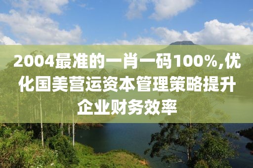 2004最準的一肖一碼100%,優化國美營運資本管理策略提升企業財務效率