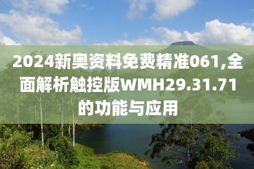 2024新奧資料免費精準061,全面解析觸控版WMH29.31.71的功能與應用
