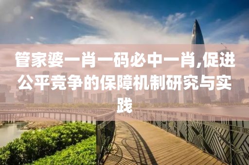 管家婆一肖一碼必中一肖,促進公平競爭的保障機制研究與實踐