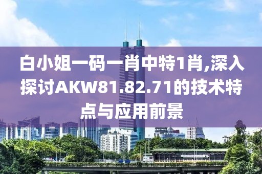 白小姐一碼一肖中特1肖,深入探討AKW81.82.71的技術特點與應用前景