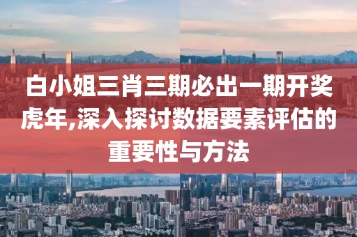 白小姐三肖三期必出一期開獎虎年,深入探討數據要素評估的重要性與方法