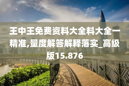 王中王免費資料大全料大全一精準,量度解答解釋落實_高級版15.876