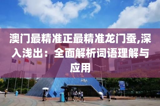 澳門最精準正最精準龍門蠶,深入淺出：全面解析詞語理解與應用