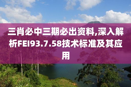 三肖必中三期必出資料,深入解析FEI93.7.58技術標準及其應用