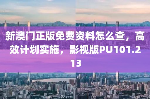 新澳門正版免費資料怎么查，高效計劃實施，影視版PU101.213