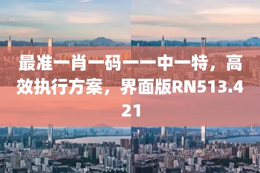 最準一肖一碼一一中一特，高效執行方案，界面版RN513.421