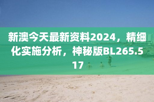 新澳今天最新資料2024，精細化實施分析，神秘版BL265.517