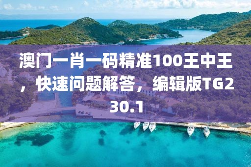 澳門一肖一碼精準100王中王，快速問題解答，編輯版TG230.1