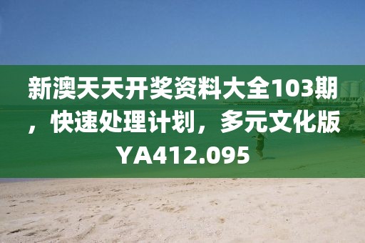 新澳天天開獎資料大全103期，快速處理計劃，多元文化版YA412.095