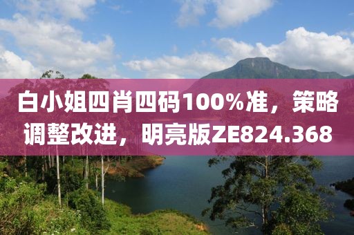 白小姐四肖四碼100%準，策略調整改進，明亮版ZE824.368