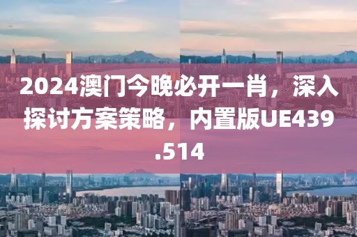 2024澳門今晚必開一肖，深入探討方案策略，內置版UE439.514