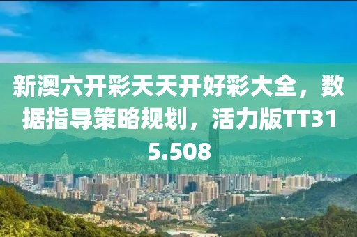 新澳六開彩天天開好彩大全，數據指導策略規劃，活力版TT315.508