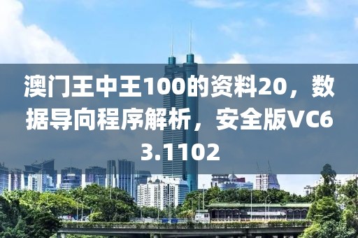 澳門王中王100的資料20，數據導向程序解析，安全版VC63.1102