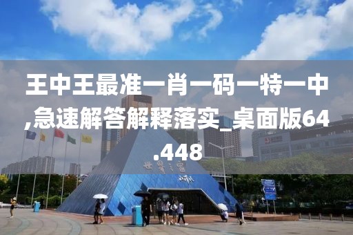 王中王最準一肖一碼一特一中,急速解答解釋落實_桌面版64.448