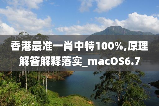 香港最準一肖中特100%,原理解答解釋落實_macOS6.7