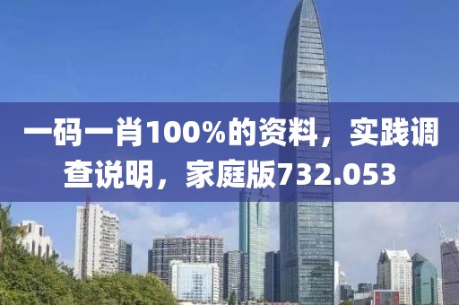 一碼一肖100%的資料，實踐調查說明，家庭版732.053