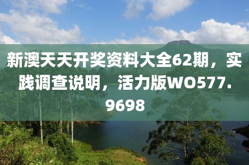 新澳天天開獎資料大全62期，實踐調查說明，活力版WO577.9698